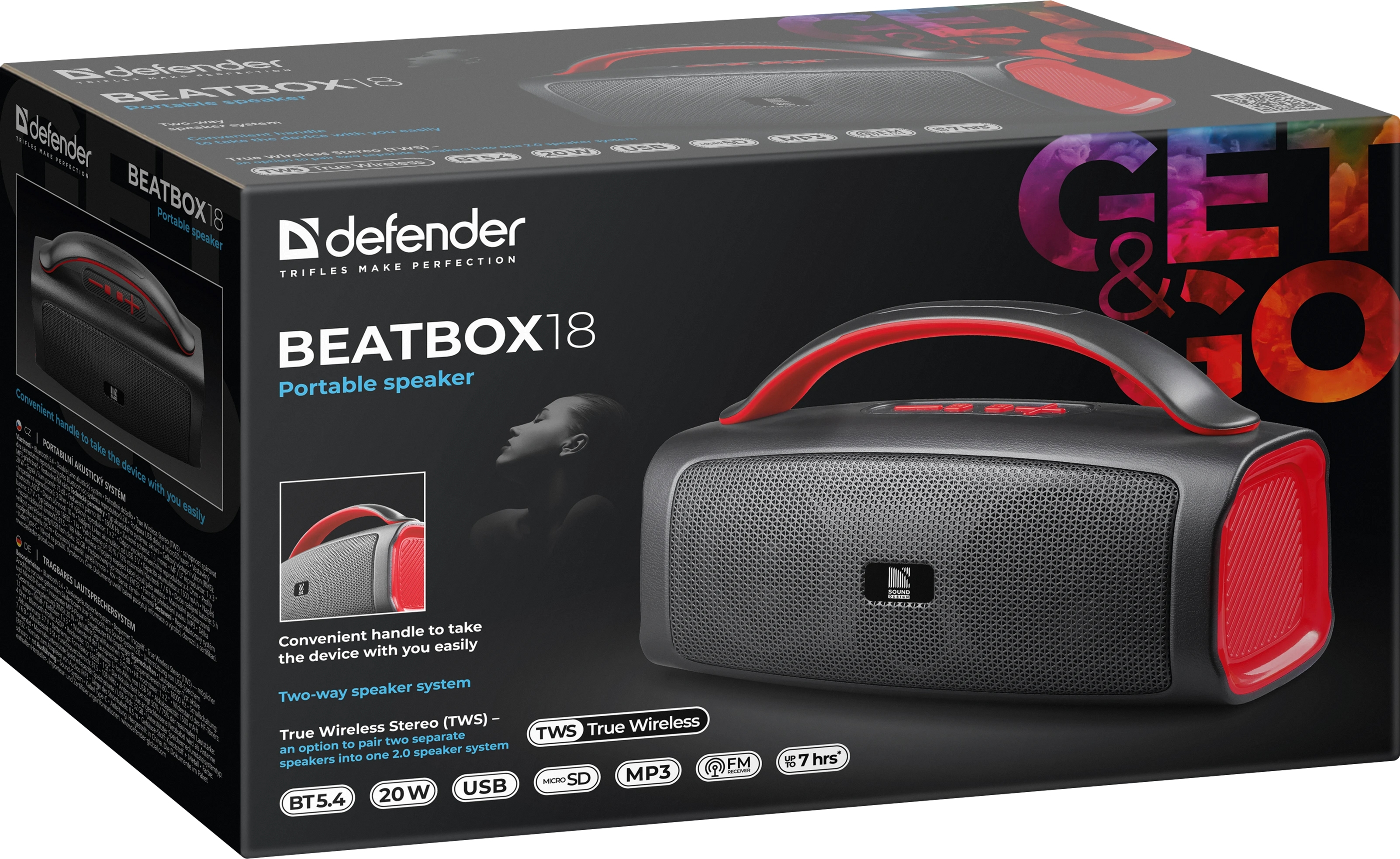 Акустическая система 1.0 Defender Beatbox 18 20Вт Black фото7