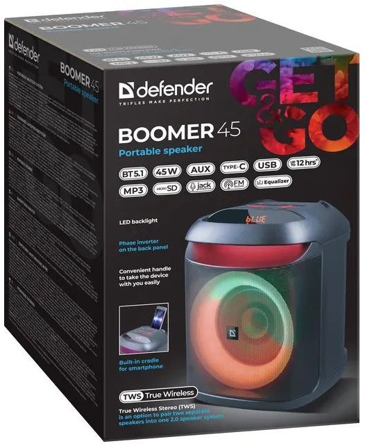 Портативная акустическая система 1.0 Defender Boomer Black (65245) фото9