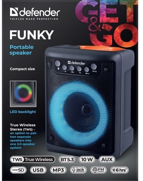 Портативная акустическая система 1.0 Defender Funky (65053) фото6