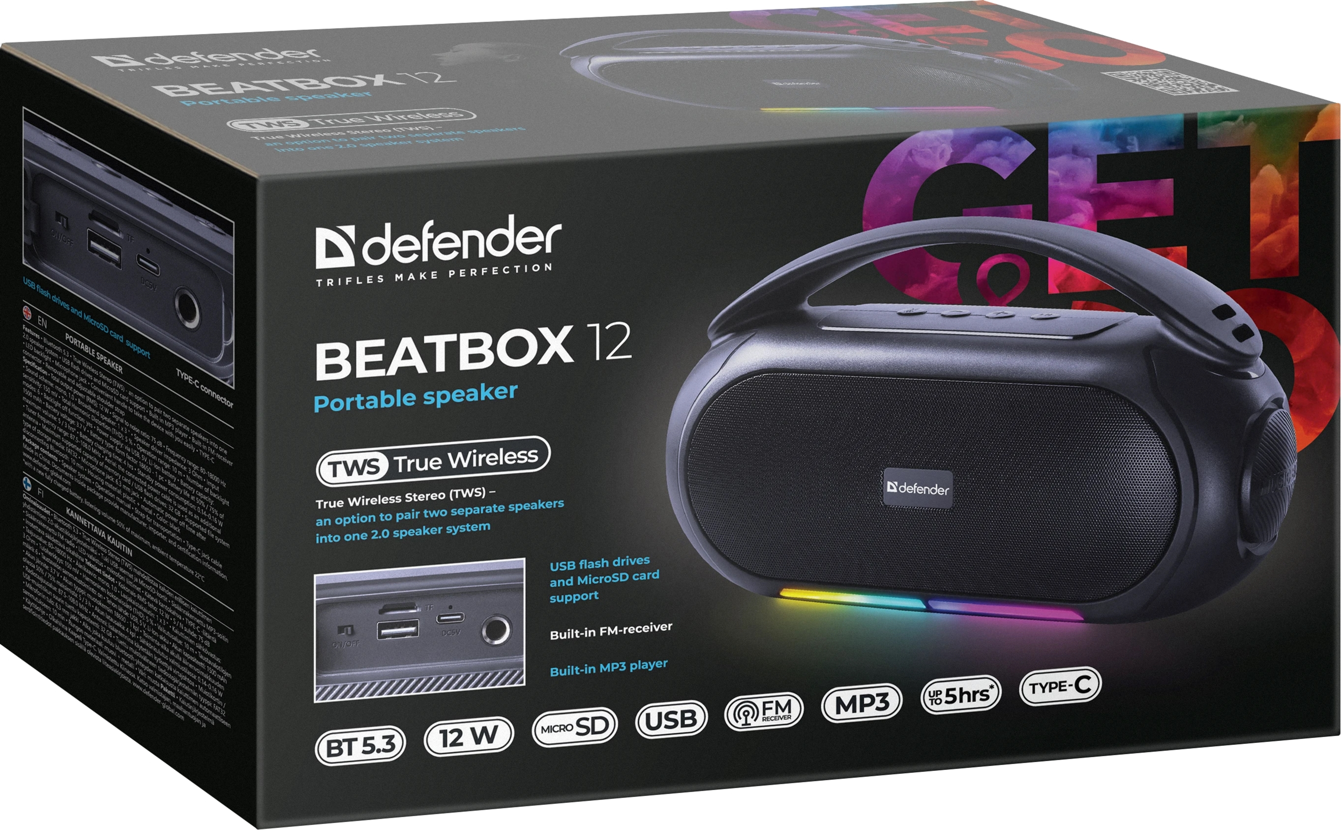 Акустическая система 1.0 Defender Beatbox 12 Black фото8