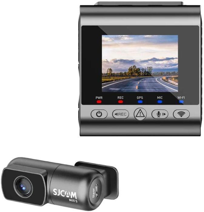 Видеорегистратор SJCAM Dashcam M60S + камера заднего вида фото2