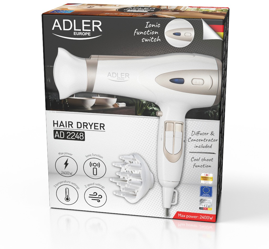 Фен Adler AD 2248 white champagne фото14