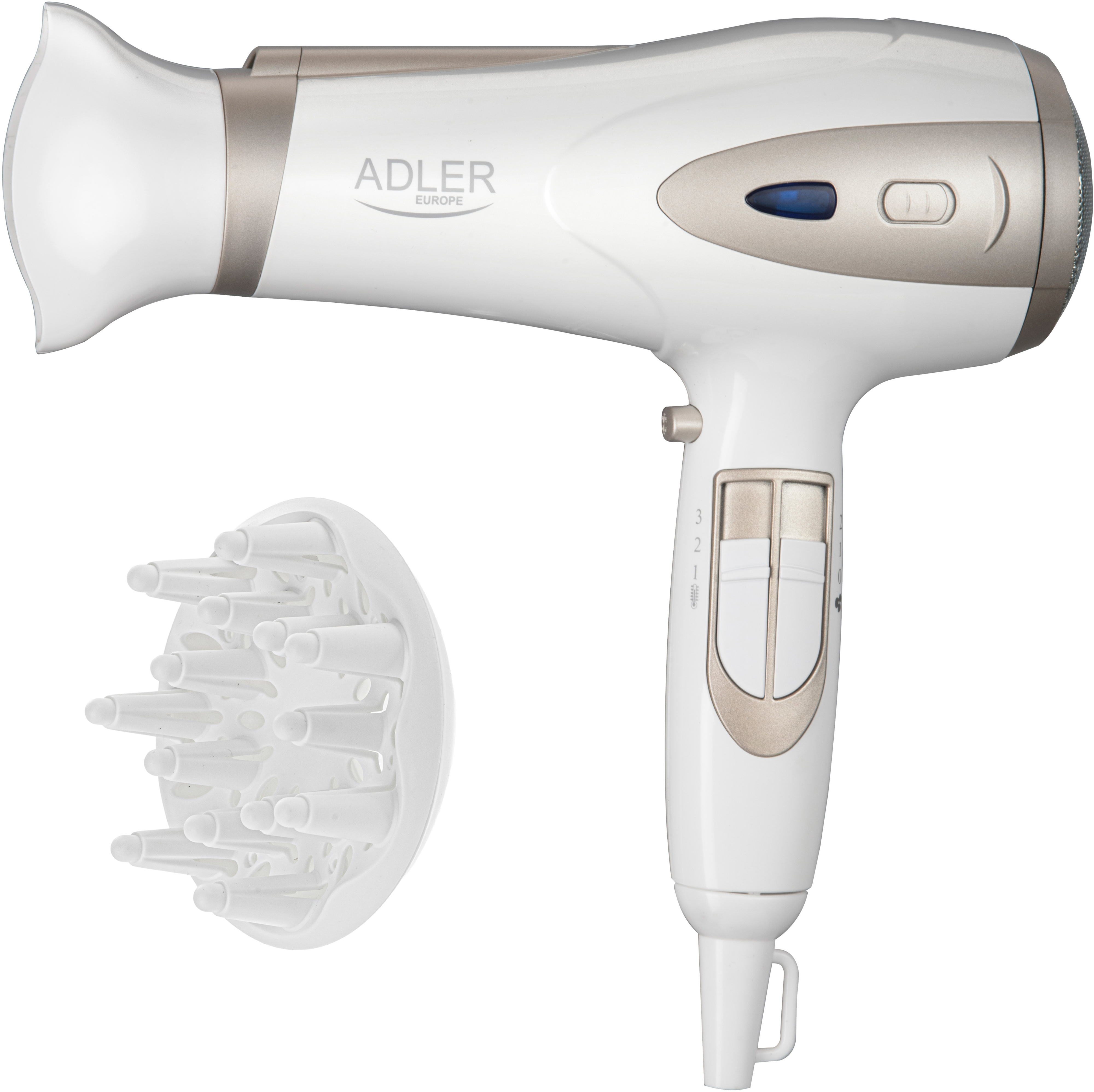 Фен Adler AD 2248 white champagne фото3
