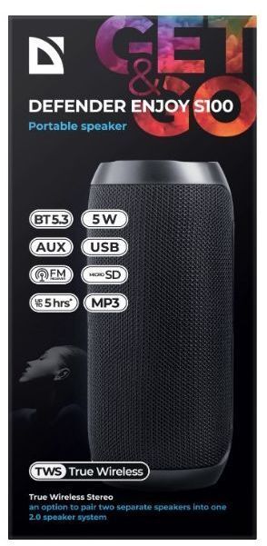 Портативная акустическая система 1.0 Defender S100 (65101) фото2