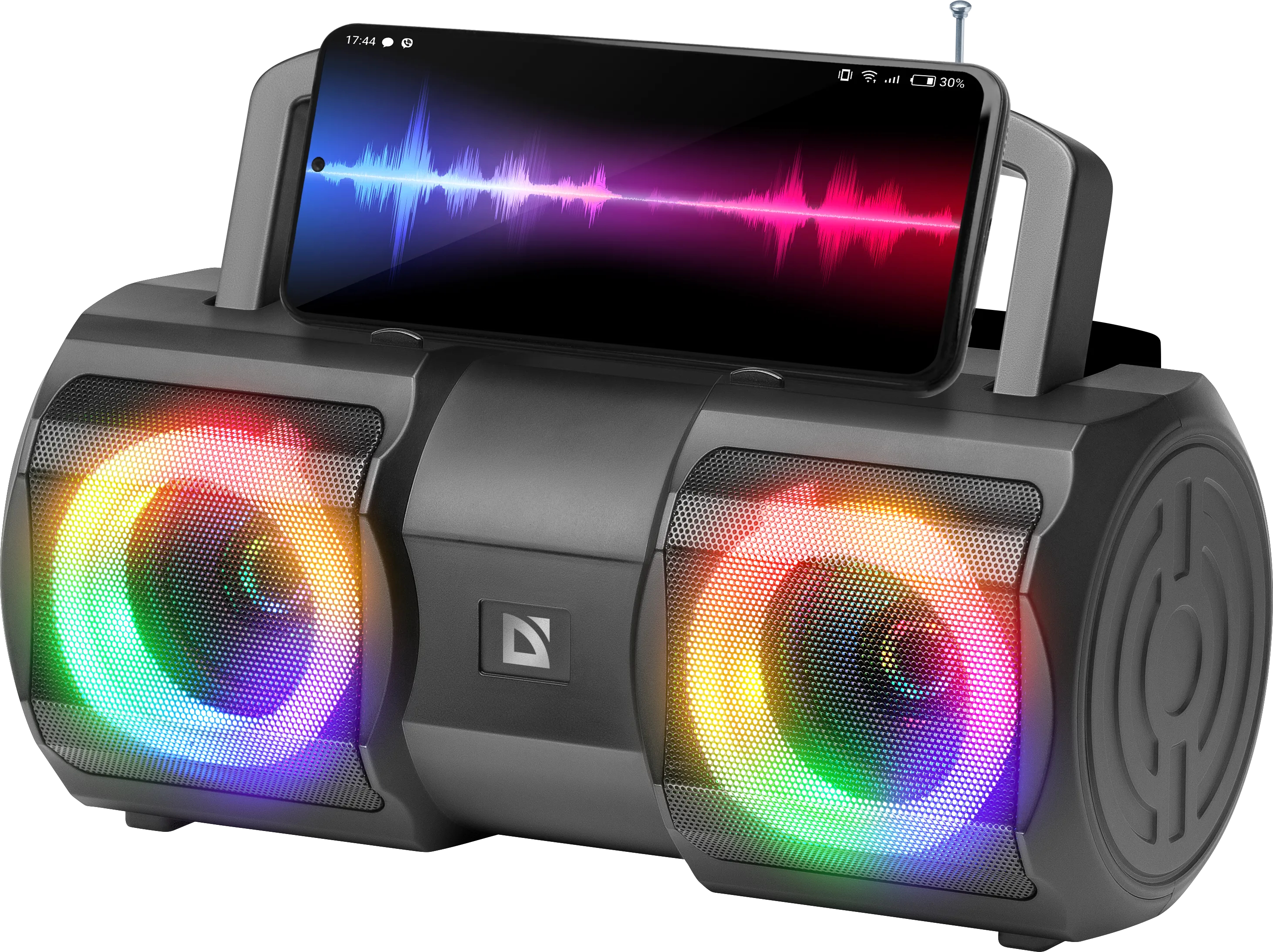 Акустична система Defender 1.0 Beatbox 20Вт, Light/BT/MIC/FM/USB/TF фото