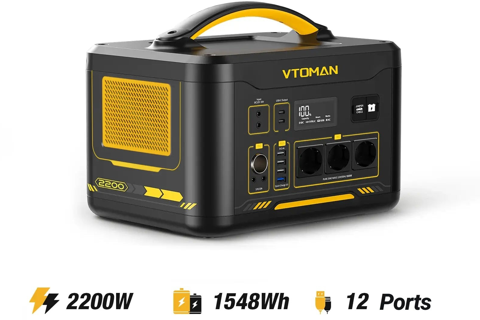 Зарядная портативная электростанция Vtoman Jump 2200W (Jump 2200) фото5