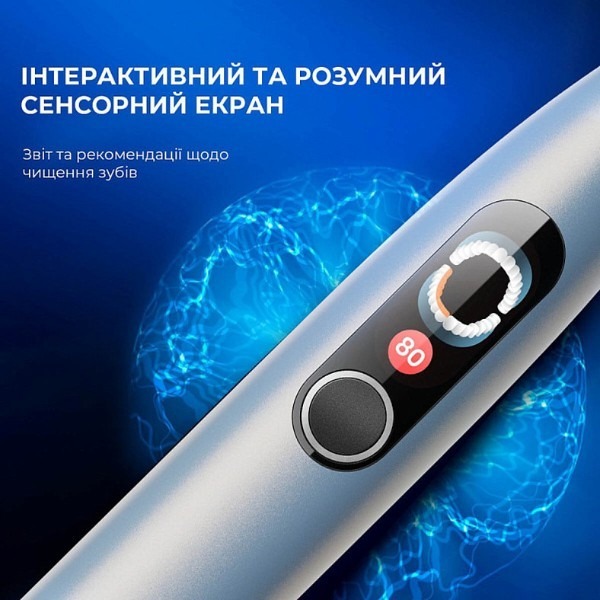 Розумна зубна електрощітка Oclean X Plus Pro Digital Silver (6970810556179) фото5