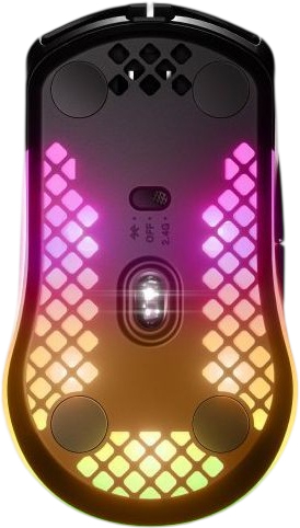 Мишка SteelSeries Aerox 3 Wireless Onyx, RGB, 18000dpi., 6кн., чорна фото