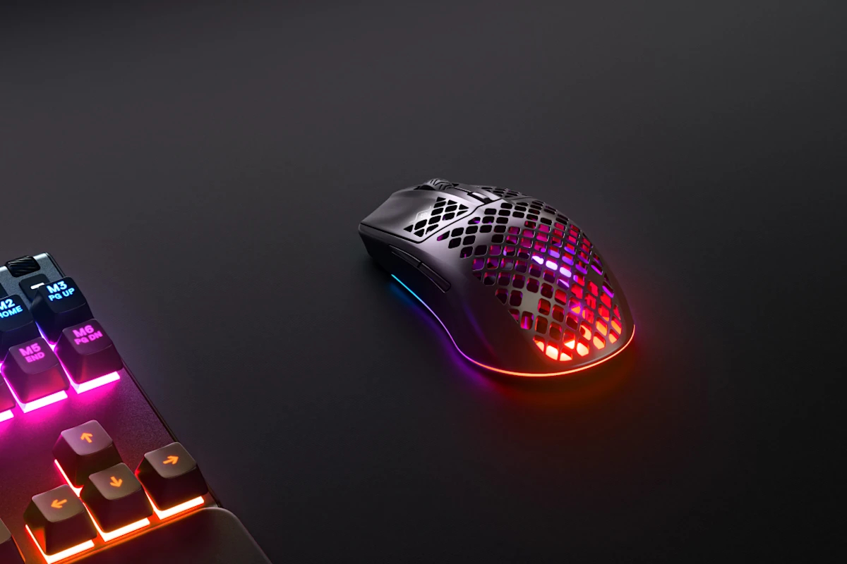 Мишка SteelSeries Aerox 3 Wireless Onyx, RGB, 18000dpi., 6кн., чорна фото
