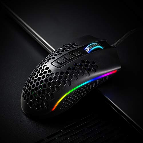 Мишка Redragon Storm M808 RGB Optical, ігрова, 12400dpi., 7кн., Ultralight чорна фото