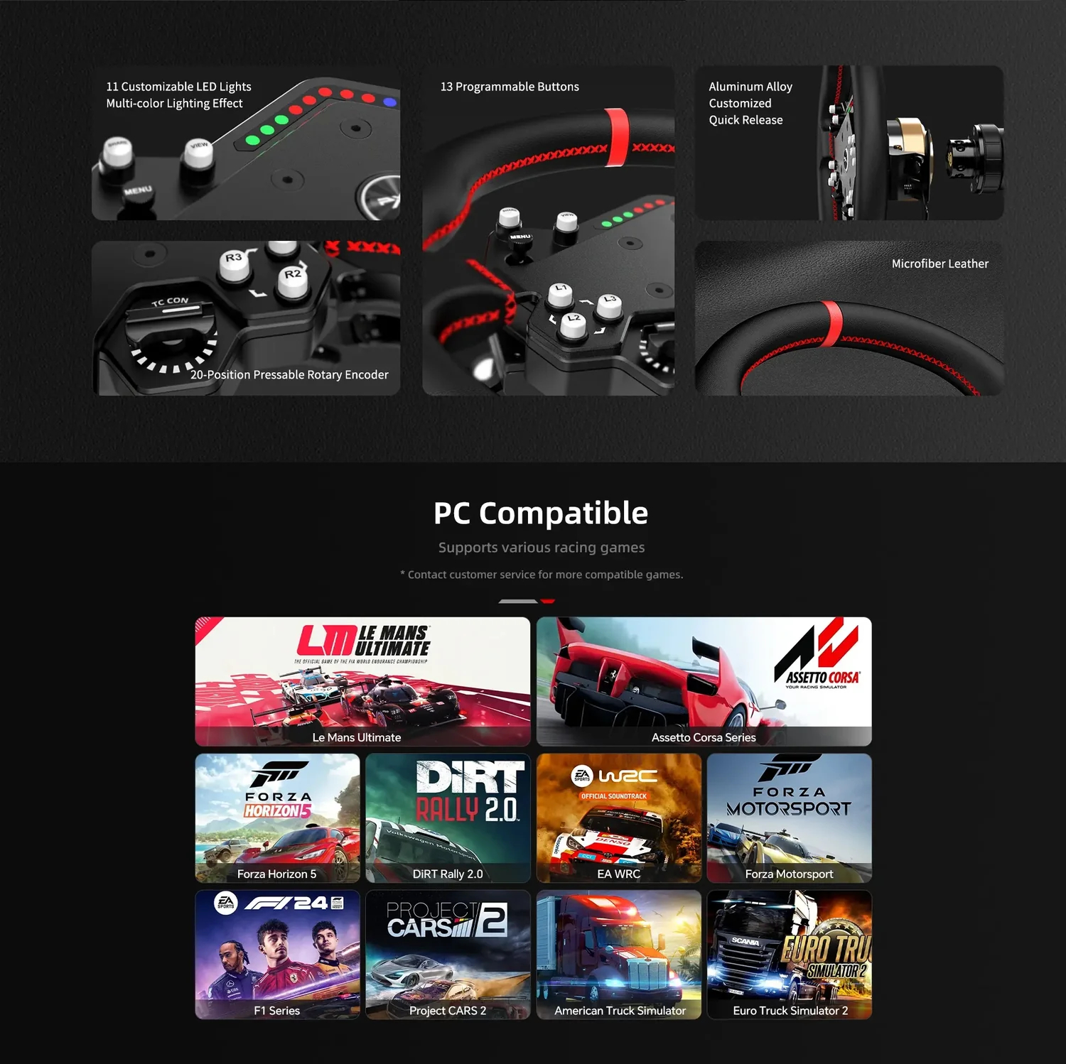 Кермо PXN WDS R2 for PC, 30cм., RGB фото8