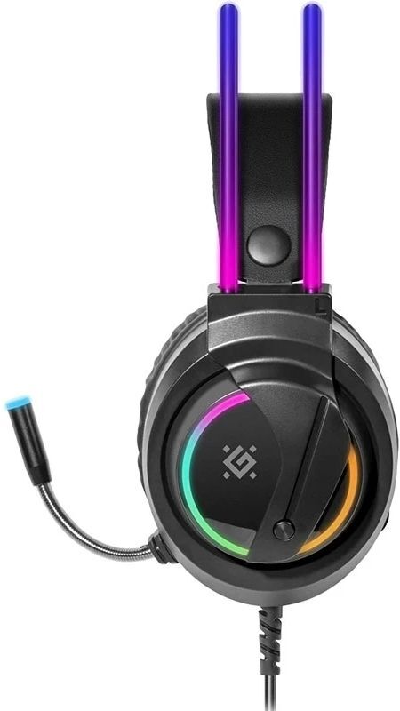 Ігрова гарнітура Defender Flame RGB, провід 2 м, чорна фото
