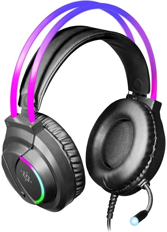 Ігрова гарнітура Defender Flame RGB, провід 2 м, чорна фото