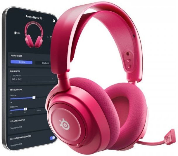 Ігрова гарнітура SteelSeries Arctis Nova 7P Gen 2 Wireless Magenta фото2