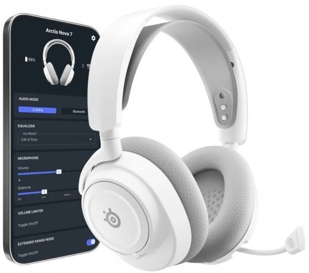 Ігрова гарнітура SteelSeries Arctis Nova 7P Gen 2 Wireless White фото