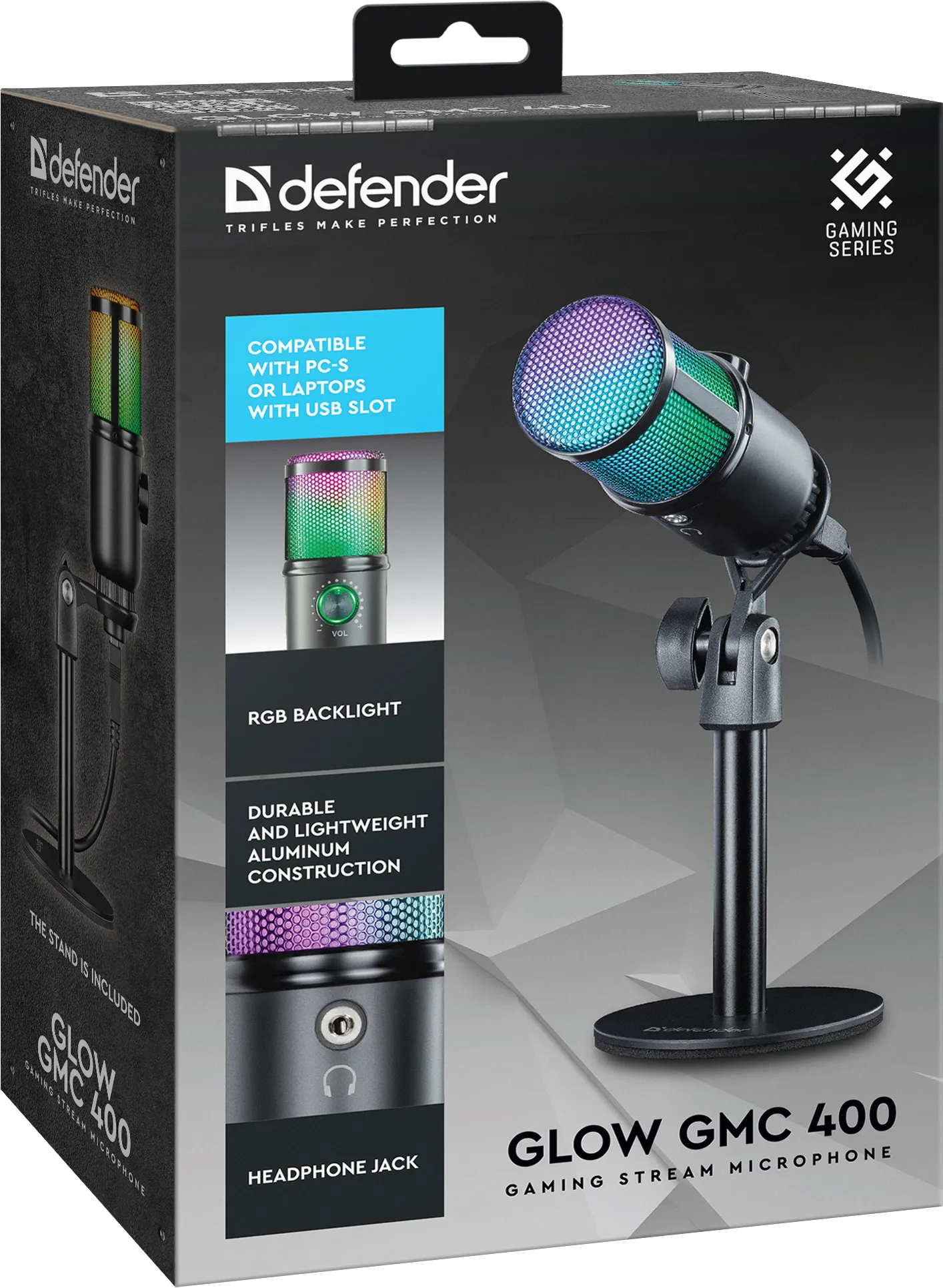 Ігровий стрім мікрофон Defender Glow GMC 400 USB, 1.3 м фото8
