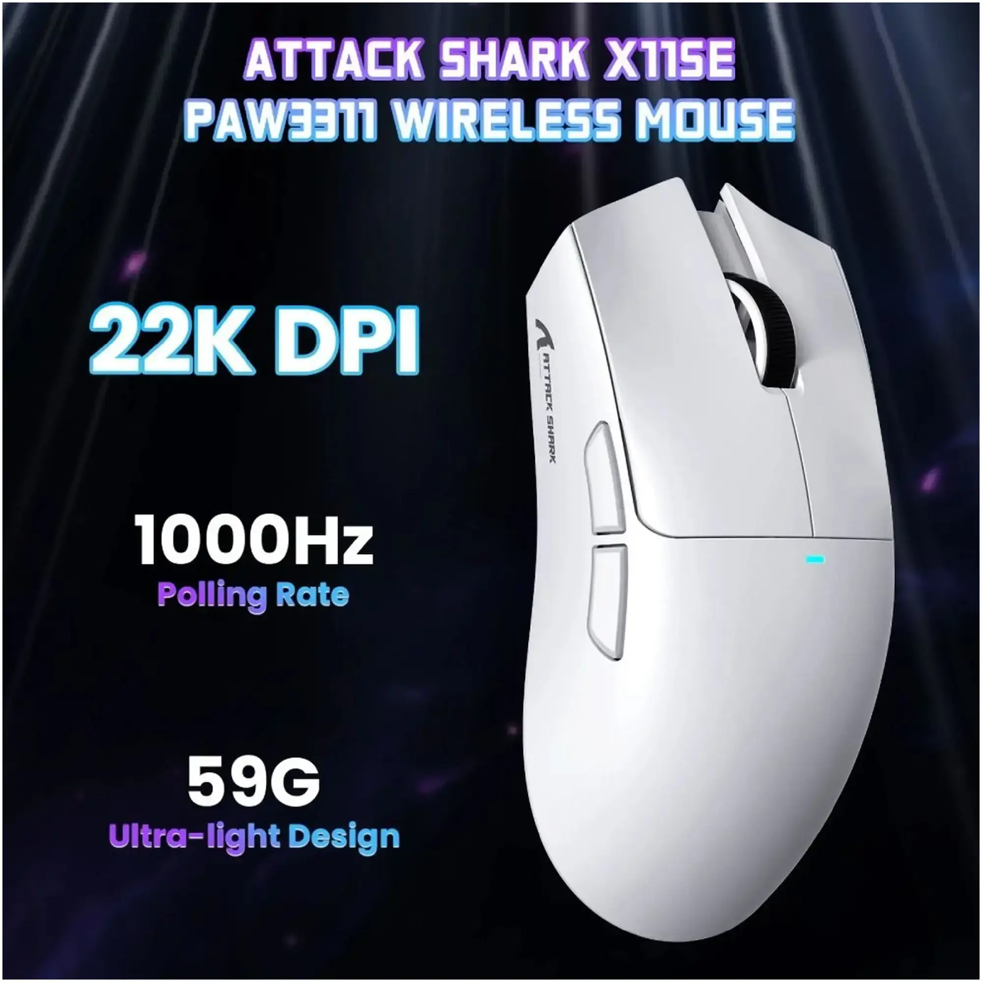 Мишка Attack Shark X11SE White фото2