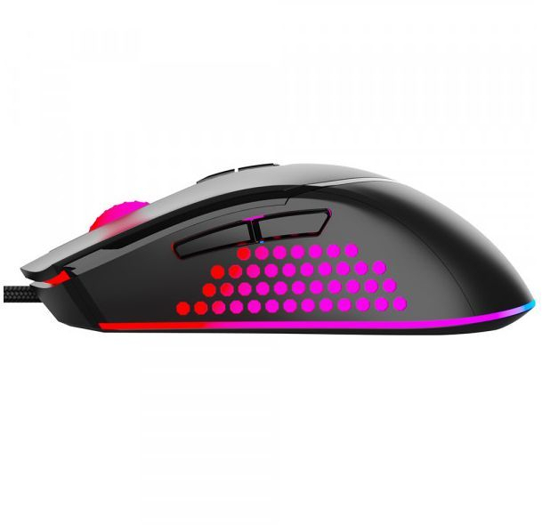 Мишка Sandberg Azazinator Mouse 6400 RGB, ігрова, 6400dpi., 7кн.Huano, чорна фото2