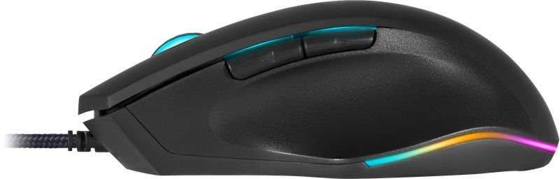 Мишка Defender Wolverine GM-700L ігрова RGB, 7 кн., 12800 dpi, чорна фото2
