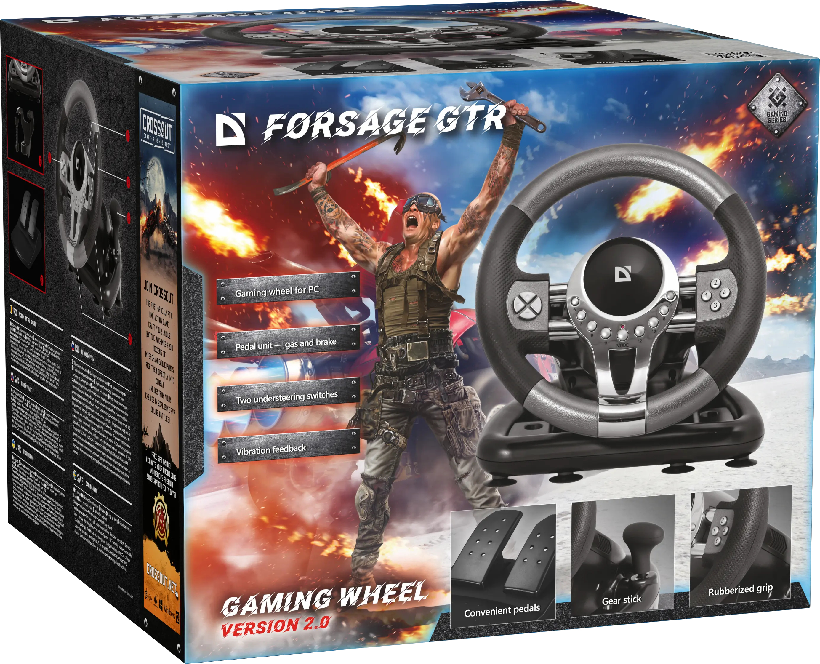 Ігрове кермо Defender Forsage, USB фото10