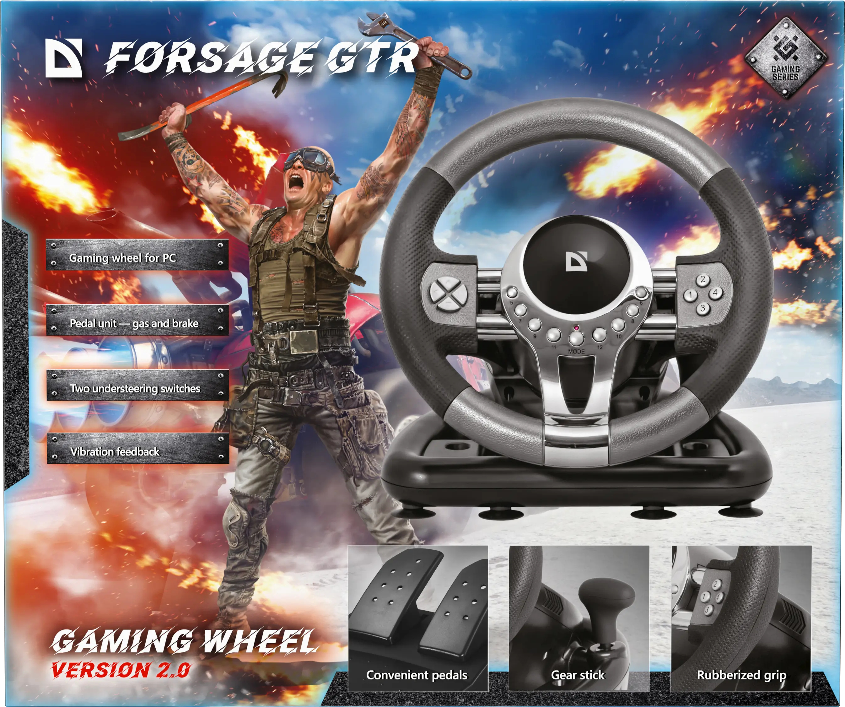 Ігрове кермо Defender Forsage, USB фото11