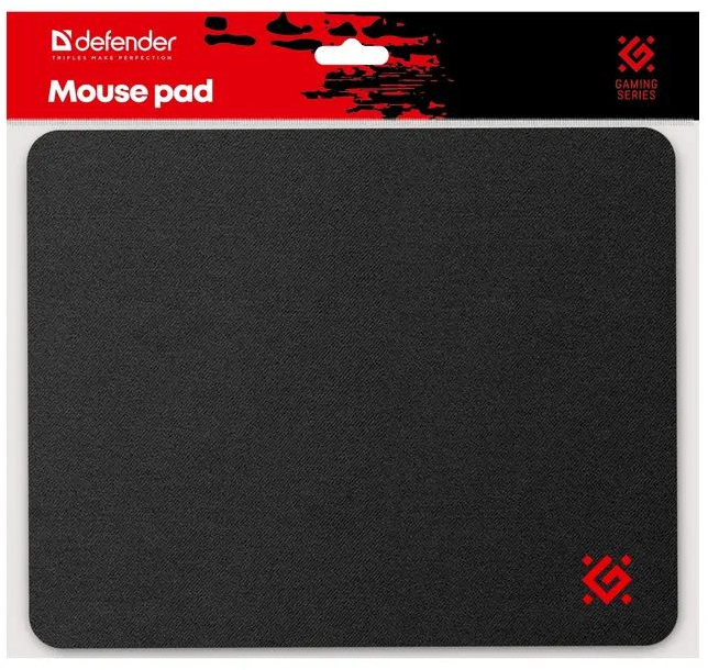 Килимок під мишку Defender Black One 200х250х2 мм, тканина+резина фото