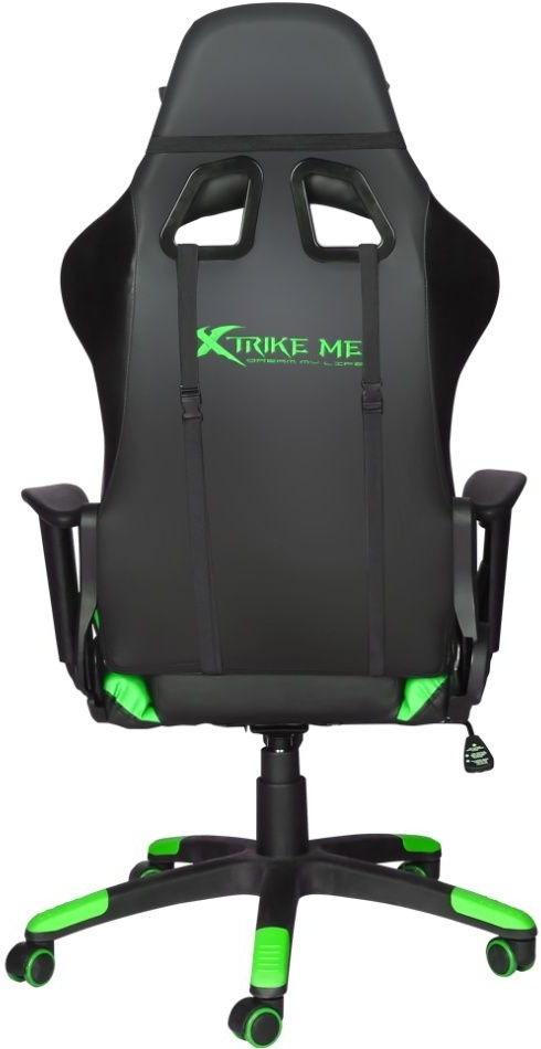 Крісло ігрове XTRIKE ME Advanced Gaming Chair GC-905, 50мм, чорно-зелене фото3