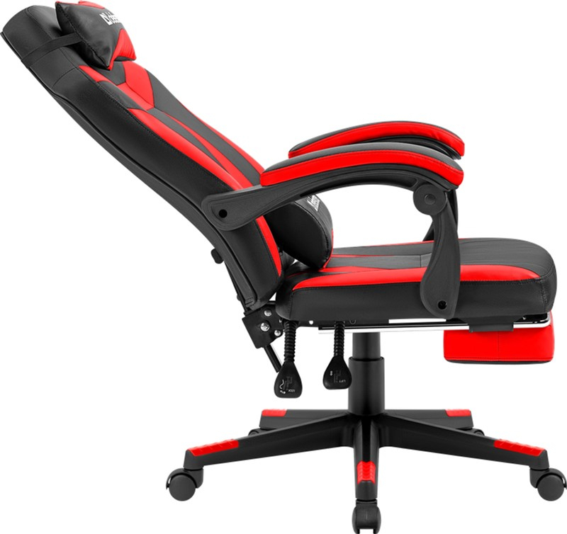 Кресло игровое Defender Cruiser, 50мм, Клас 4, подножка, Black/Red фото