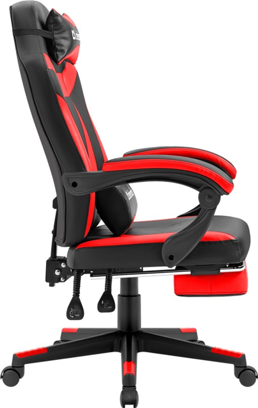 Кресло игровое Defender Cruiser, 50мм, Клас 4, подножка, Black/Red фото
