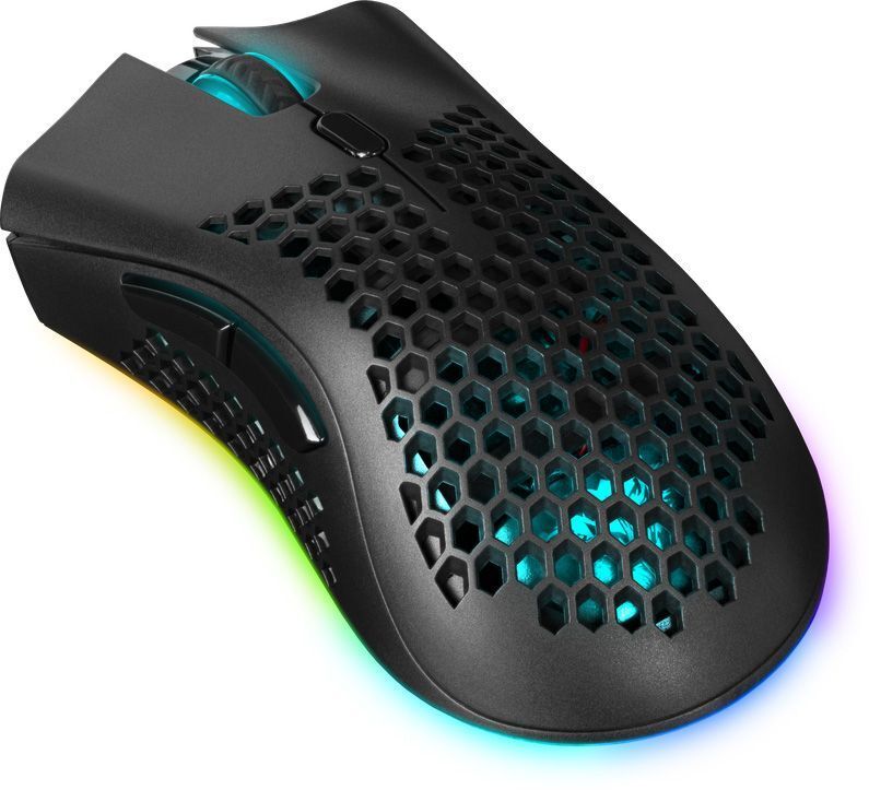 Мишка Defender Warlock GM-709L RGB ігрова, бездротова 2400dpi., 7кн., чорна фото2
