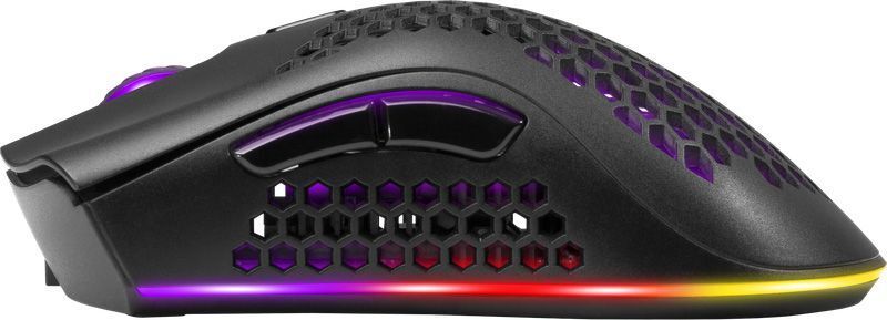 Мишка Defender Warlock GM-709L RGB ігрова, бездротова 2400dpi., 7кн., чорна фото3