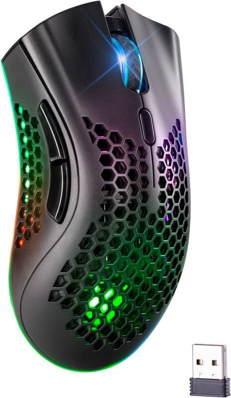 Мишка Defender Warlock GM-709L RGB ігрова, бездротова 2400dpi., 7кн., чорна фото4