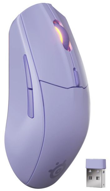 Ігрова мишка SteelSeries Rival 3 Gen 2 Wireless, RGB, Lavender фото2