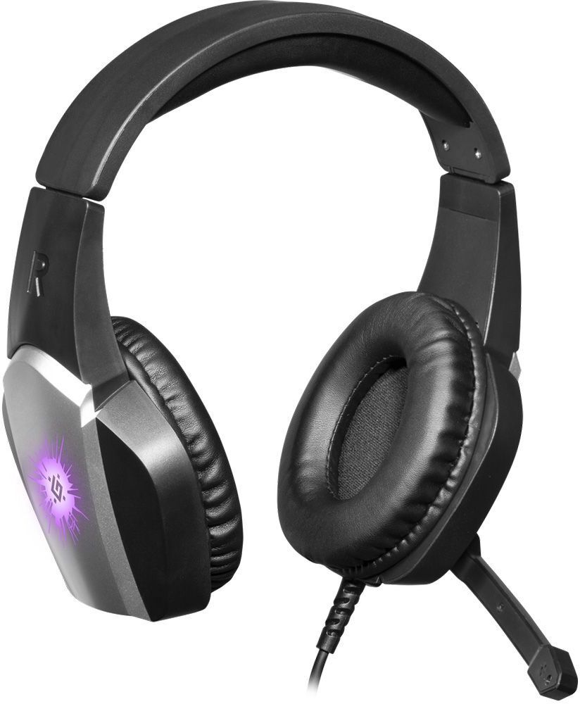 Ігрова гарнітура Defender X-Skull чорно-сіра, кабель 2.1 м фото