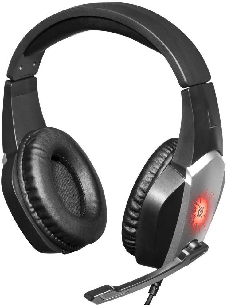 Ігрова гарнітура Defender X-Skull чорно-сіра, кабель 2.1 м фото