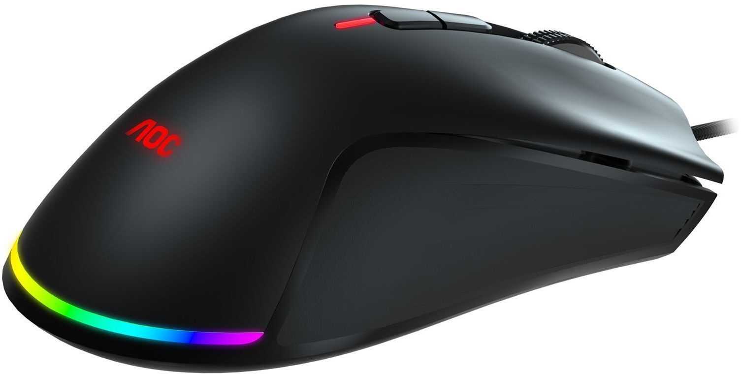 Мишка AOC GM530 ігрова, 16000dpi., 7кн., RGB PMW3389 Kailh switch чорна фото3