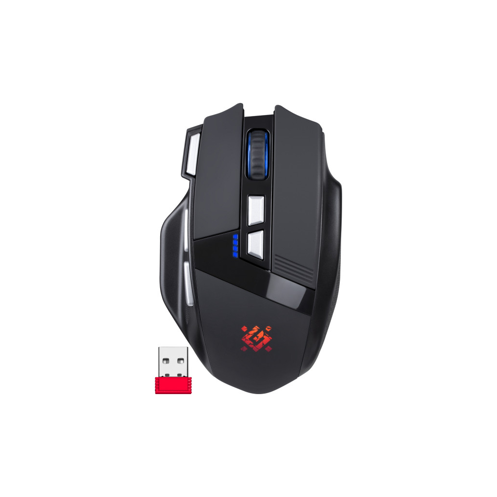 Мышь игровая беспроводная Defender Knight GM-885 8кн. 3200 dpi. 400 mAh черная фото13