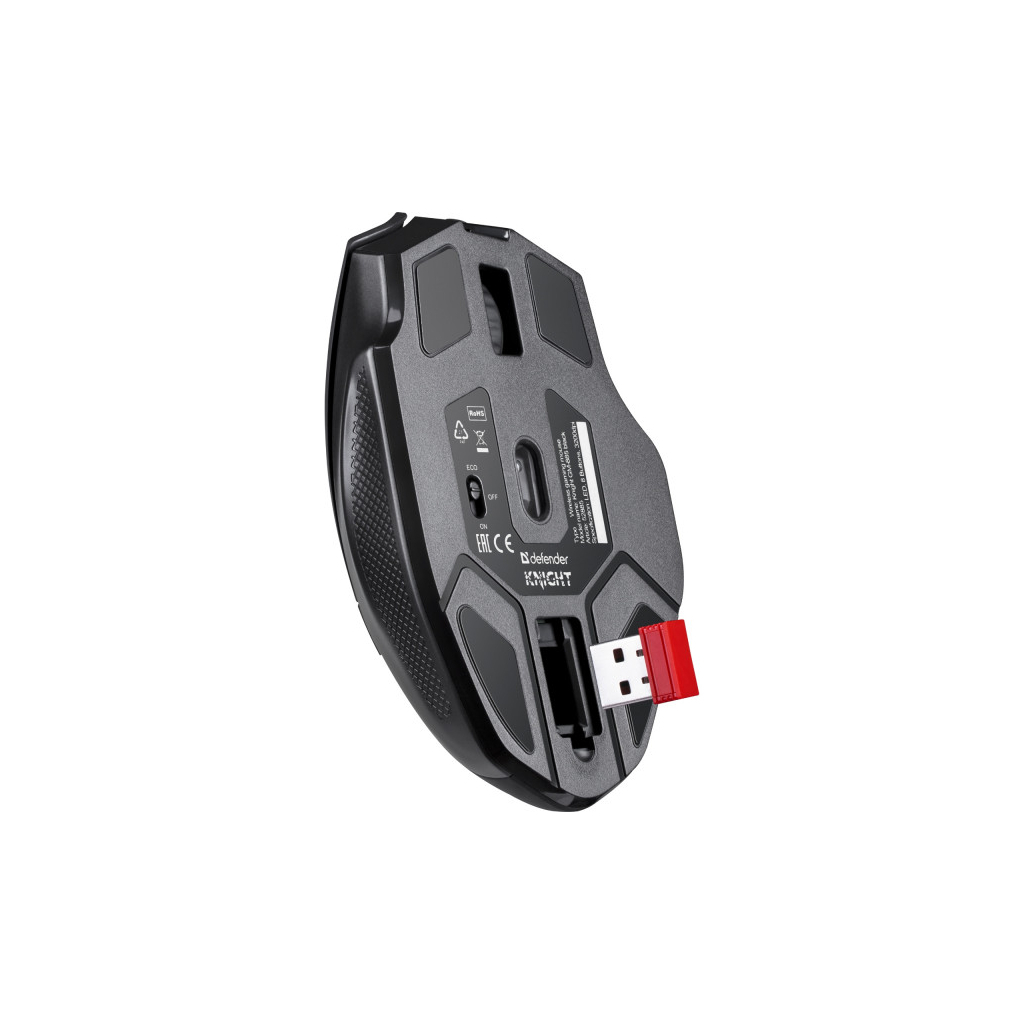 Мышь игровая беспроводная Defender Knight GM-885 8кн. 3200 dpi. 400 mAh черная фото14