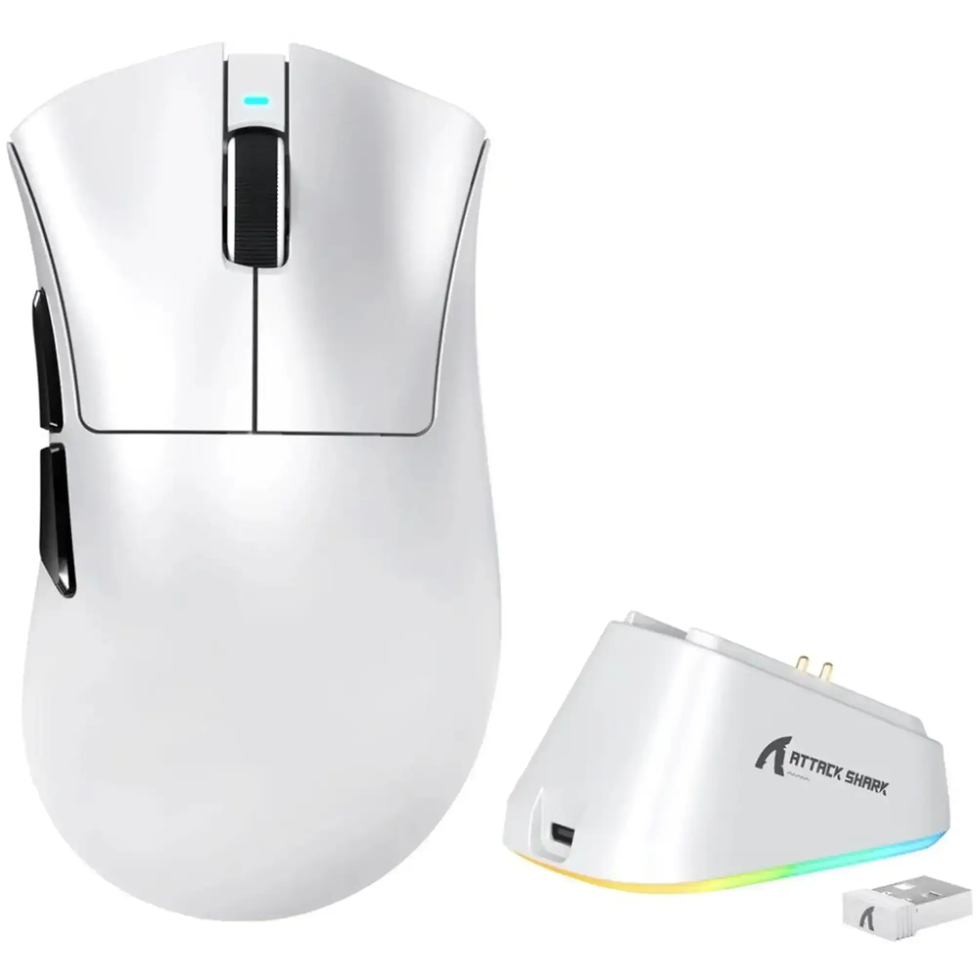Мишка Attack Shark V3Pro Ultra-Light, Wireless White фото2