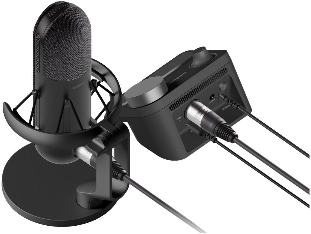 Ігровий стрім мікрофон SteelSeries Alias Pro RGB XLR Stream Mixer 1" Capsule фото4