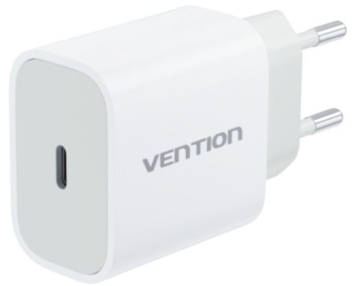 Зарядний пристрій 1xUSB-C 20W + USB-C to Lightning cable М-М White Vention фото2