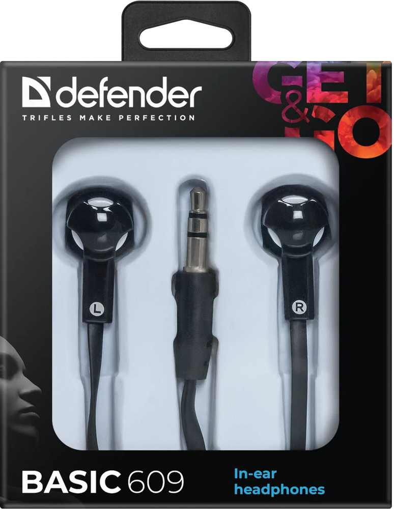 Навушники Defender Basic 609 Black-White фото3