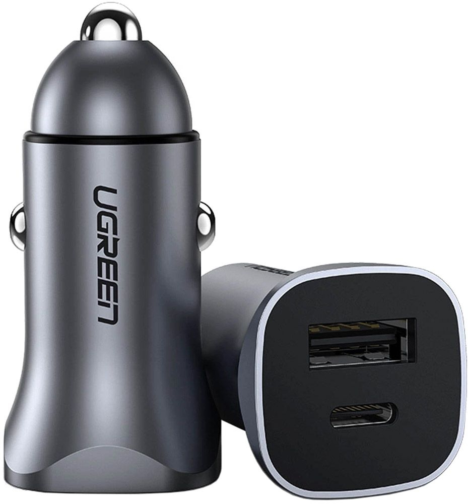 Автозарядка 2xUSB 30W (USB-C + USB-A) CD130 Ugreen фото3