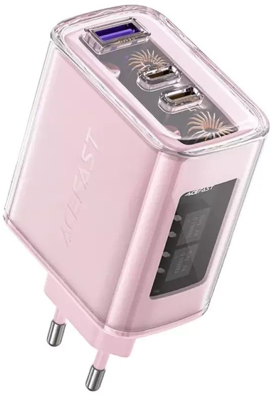 Зарядний пристрій 3xUSB 65W (2xUSB-C+USB-A) Gan A45 Fast Charger Cherry blossom Acefast фото2