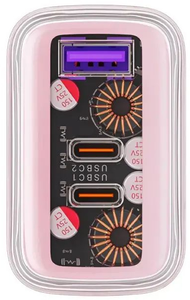 Зарядний пристрій 3xUSB 65W (2xUSB-C+USB-A) Gan A45 Fast Charger Cherry blossom Acefast фото3