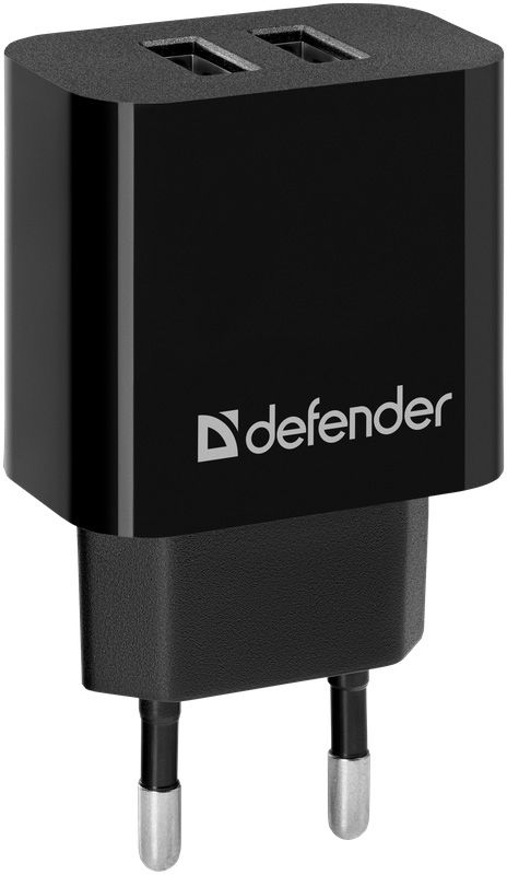 Зарядний пристрій 2xUSB 12W 2.1A UPC-21 +кабель microUSB, чорний Defender фото2