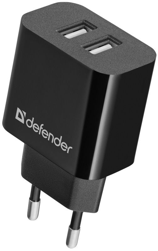 Зарядний пристрій 2xUSB 12W 2.1A UPC-21 +кабель microUSB, чорний Defender фото3