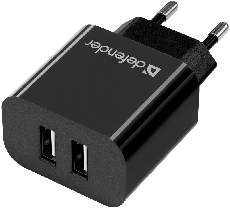Зарядний пристрій 2xUSB 12W 2.1A UPC-21 +кабель microUSB, чорний Defender фото5