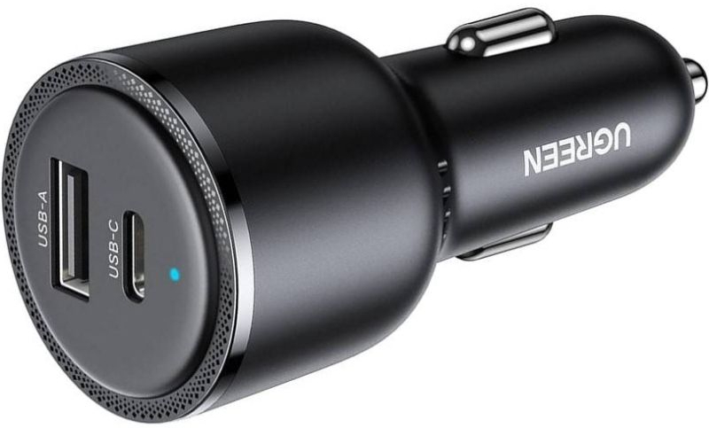 Автозарядка Ugreen 2xUSB 63W (USB-C+USB-A) QC 3.0 Чорна (EC701) (35023_Ugreen) фото2