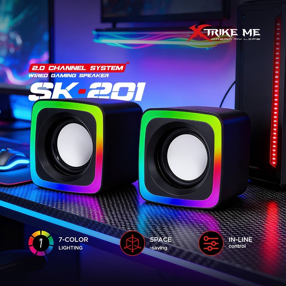 Акустика 2.0 XTRIKE ME SK-201 6Вт черная фото3